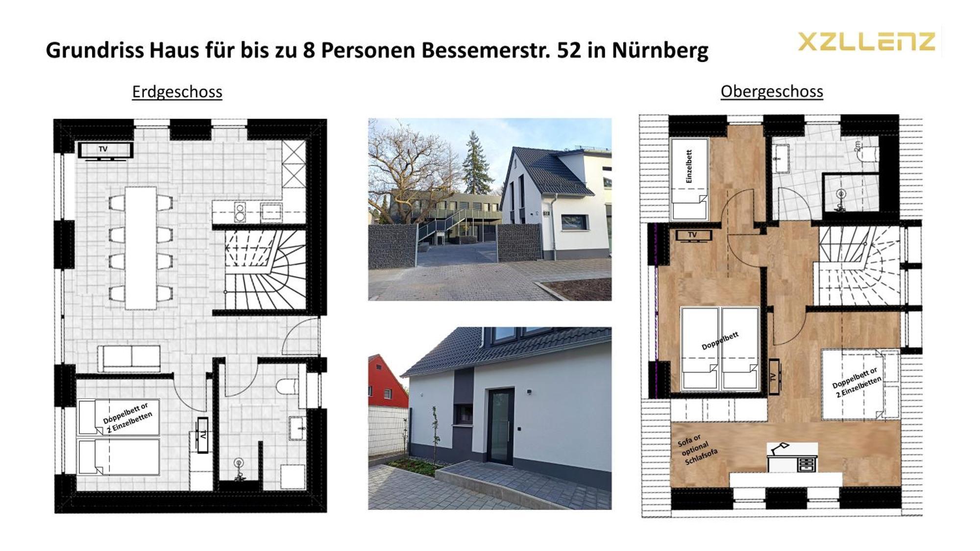 Xzllenz - 4 Schlafzimmer, Zentral, Parken, U-Bahn, 2 Baeder, 4 Smart-Tv, Optional Einzelbett Nuremberg Luaran gambar